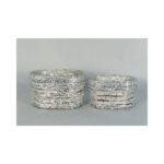 2 Piece Oval Rattan Planter