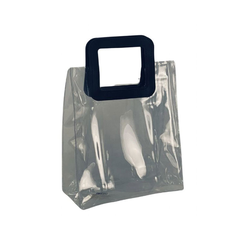 BAG14 Clear bag with leather handle - Image 1