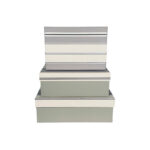 3pc rectangle striped box