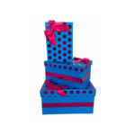 3 piece rectangle box with bow