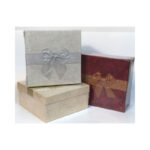 3 Piece Square Box With Bow