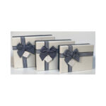 3 Piece Rectangle Box With Bow - Image 2