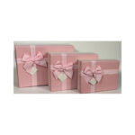 3 Piece Rectangle Box With Bow - Image 4