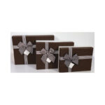 3 Piece Rectangle Box With Bow - Image 3