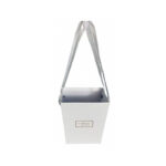 Square v shape tapered box with ribbon