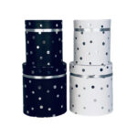 2 Piece round cylinder with dots