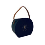 Handbag oval with leather - Image 2