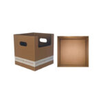 Kraft cube with handles and insert