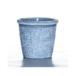 V-shape grey pot with rim