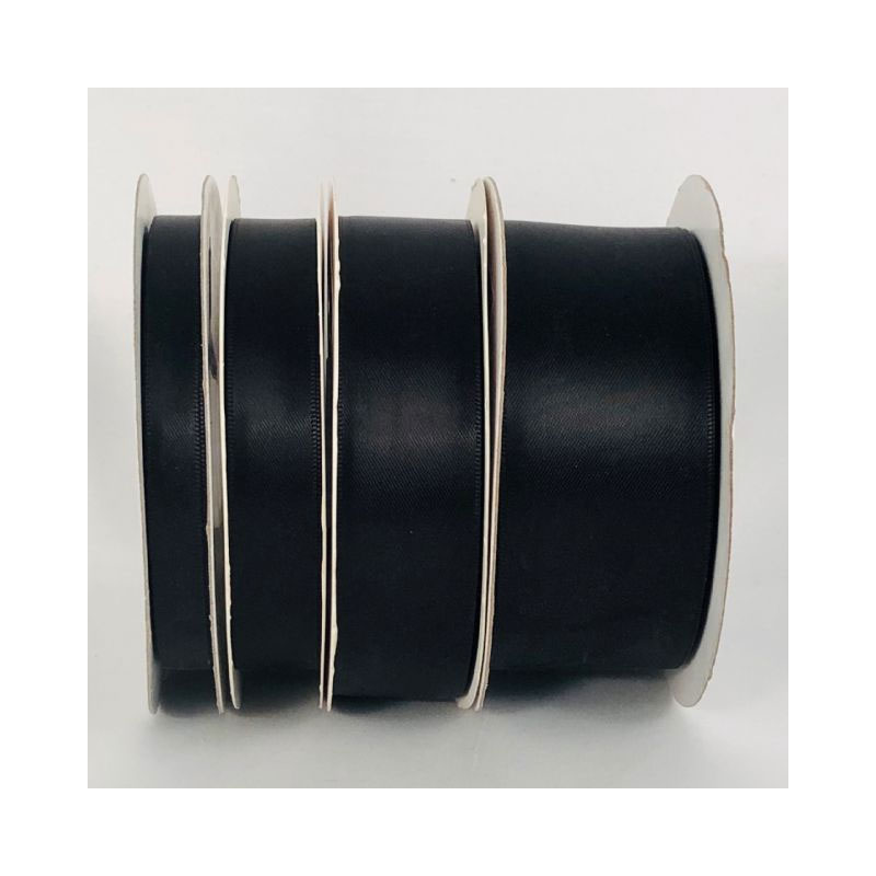 RIB17-BL Black Satin - Double Sided - Image 1