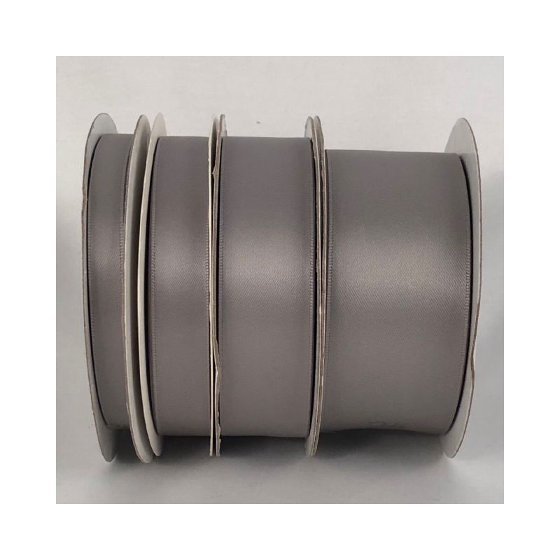 RIB17-SI Silver Satin - Double Sided - Image 1