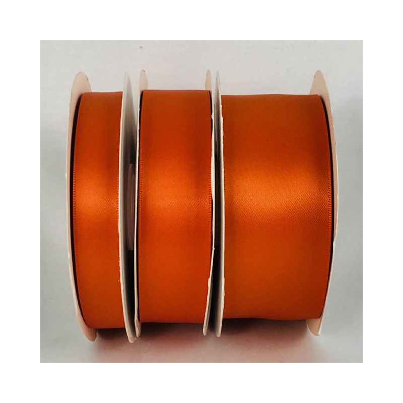 RIB17A-OR Orange Satin - Double Sided - Image 1