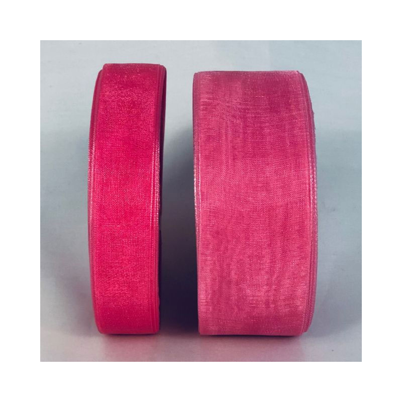 RIB42M-DP Dusty Pink Organza Ribbon - Image 1