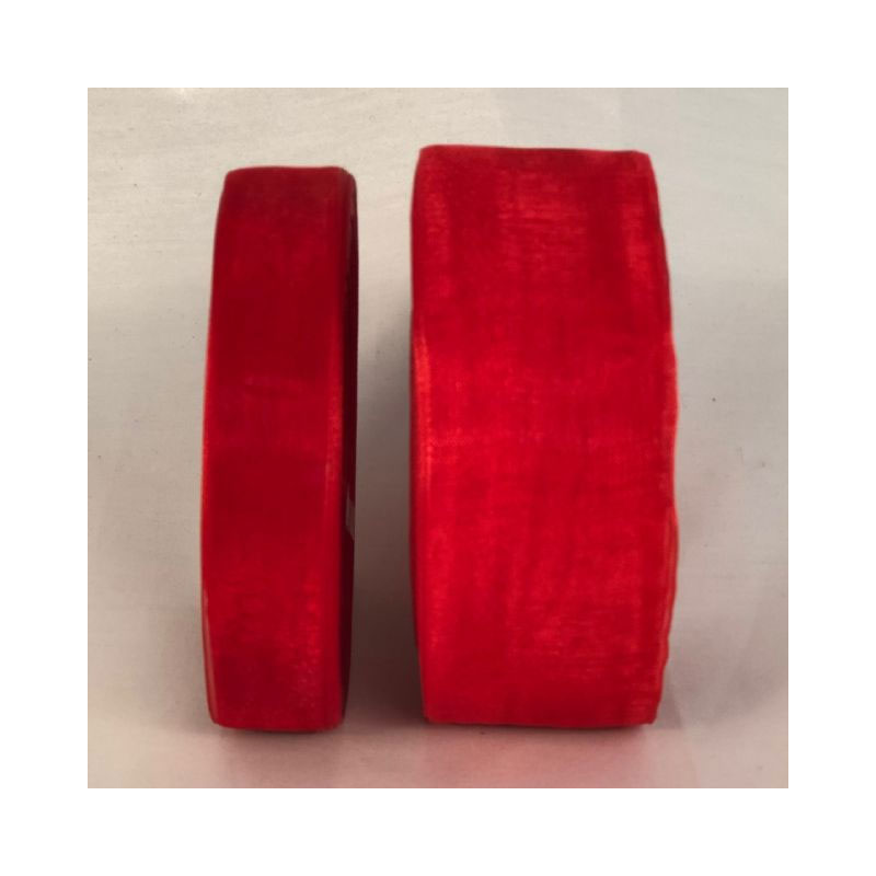 RIB42M-RE Red Organza Ribbon - Image 1