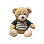 Scruffy bear with striped jersey