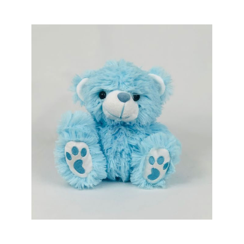 TED29A-B-01 20cm Teddy bear with bow sitting - Image 1