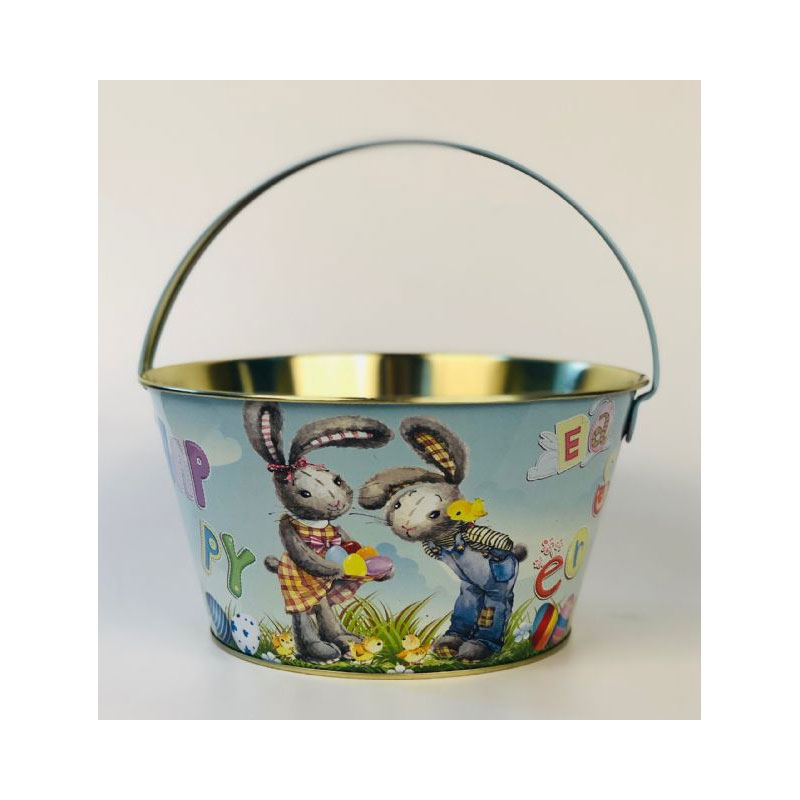 TIN22A-01 Easter Bucket With Handle - Image 1