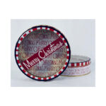 Round christmas tin with clear lid