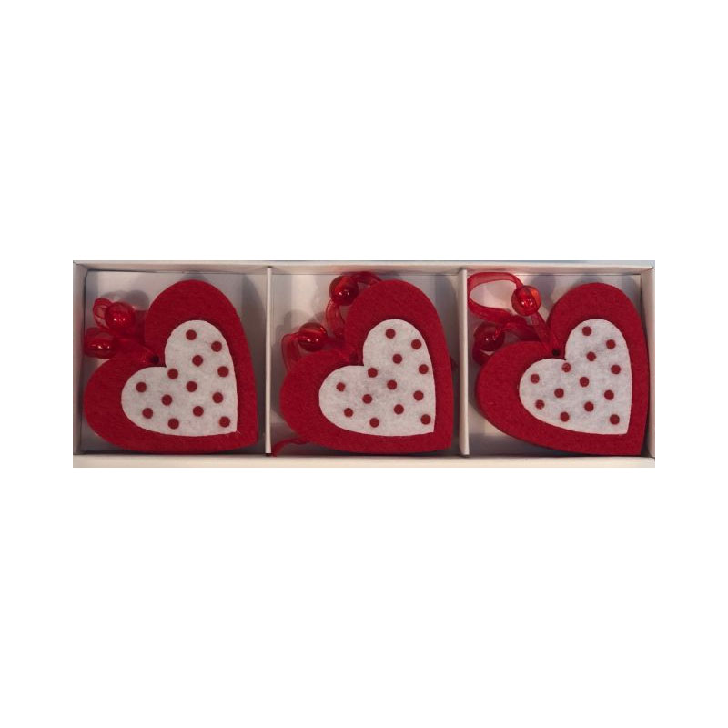 VAL14C Felt Tassel Hearts - Image 1