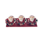 Santa 3 Piece Bowls On A Tray