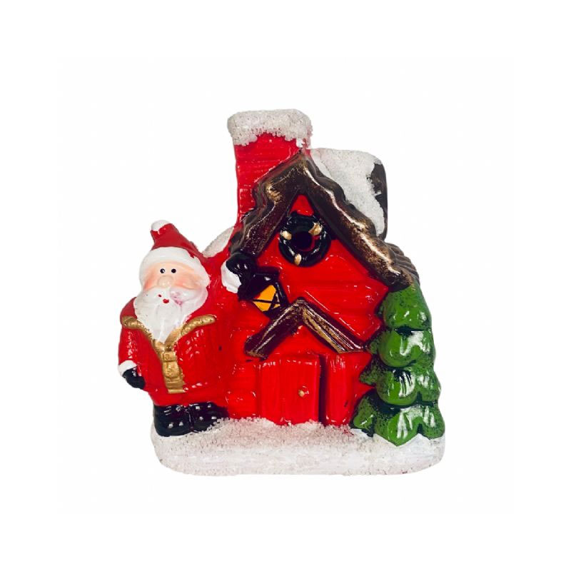 XMA17G Ceramic Christmas House With Lights - Image 1