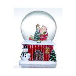 Christmas Theme Snow Globe On A Shed