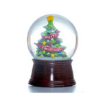 Christmas Tree Snow Globe With Lights