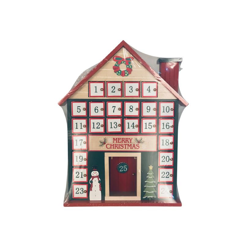 XMA57 Advent Christmas wooden house - Image 1