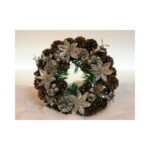 Poinsettia Cone And Berry Wreath