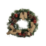 Ball/berry/cone/hessian wreath