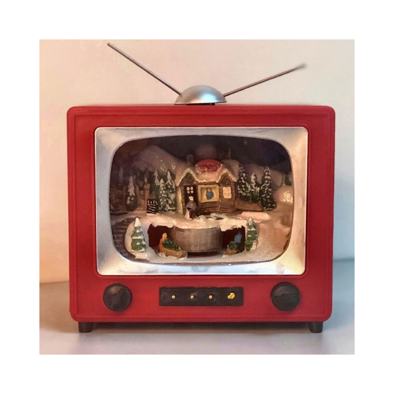 XMA63C Television Christmas Scene With Lights - Image 1