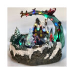 Water Fountain Christmas Scene With Reindeer's