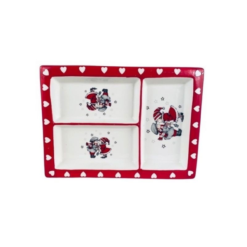 XMA91M Gnome - rectangle 3 division platter - Image 1