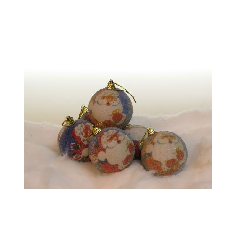 XMA99DK Frosted Santa Bauble - Image 1