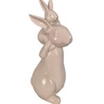 Rabbit W/Baby On Shoulders 25cm
