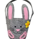 Rabbit Felt Planter with Handle 15cm