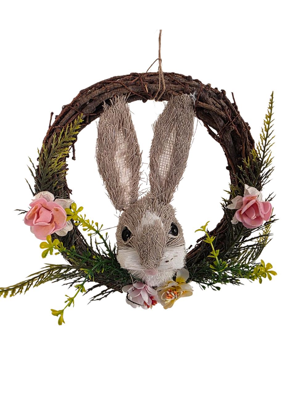 EAS22G Grass Bunny Wreath 20cm - Image 1